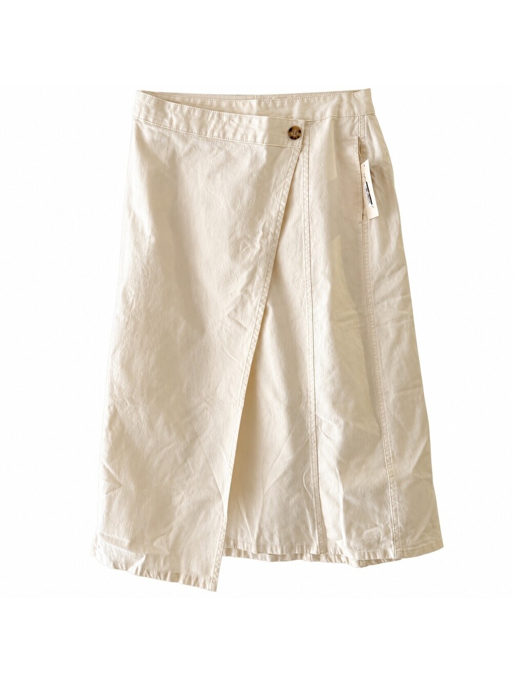 Universal Thread Women's Size 6 Cream Demin Midi Wrap Skirt